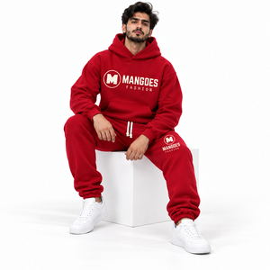 Conjunto Deportivo Unisex de Felpa Lavada al Ácido, Ligero y Ecológico, Sudadera con Capucha y Pantalones Deportivos con Cintas Adhesivas, Ropa Deportiva Informal para Invierno y Gimnasio - Product Image 1