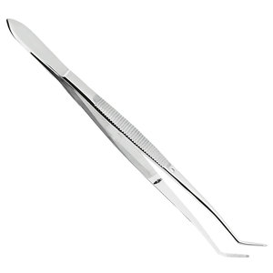 Pinzas de laboratorio con ranuras, longitud 160 mm (ranuradas y curvadas), instrumento de precisión para laboratorio dental, para un manejo seguro - Product Image 3
