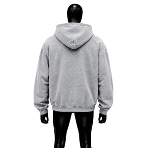 Sudadera con Capucha y Cierre de Cremallera para Hombre, Color Gris, con Diseño Estampado Frontal, Corte Regular, Estilo Casual, Moda Urbana, Cómoda, de Alta Calidad - Product Image 2