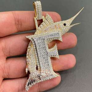 Iced Hiphop Jewelry Custom Diamond Pendant Bling <b>Chain</b> For Men Luxury Diamond Pendant Wholesale <b>Rapper</b> Style Pendant - Product Image 1