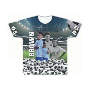 Camisetas Casuales de Cuello Redondo para Hombre, de Alta Calidad, Lisas, con Impresión Digital Personalizada del Logotipo en la Parte Delantera, Corte Regular, Poliéster/Algodón, Venta al Por Mayor - Product Image 2