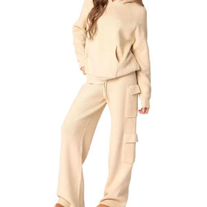 Conjunto deportivo de algodón para mujer, dos piezas, con sudadera y pantalones deportivos, ropa deportiva cómoda para mujer - Product Image 6