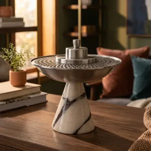 Quemador de Incienso Árabe Hecho a Mano, Estética Real para Decoración del Hogar, Quemador de Incienso Metálico de Alta Calidad con Acabado Premium al por Mayor - Product Image 3