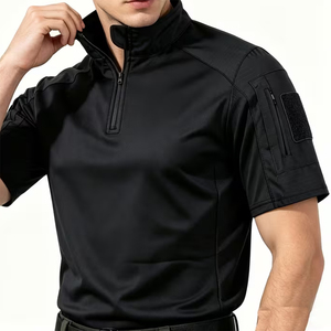 Service OEM – Nouveau Maillot de Baseball Respirant et Hydrofuge à Manches Courtes avec Col Zippé pour Adultes – Noir, Antibactérien, Idéal Entraînement en Cage de Frappe - Product Image 4