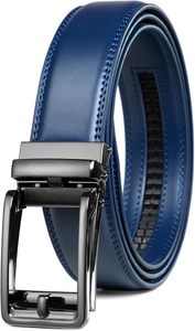 Cinturón Formal de Cuero Genuino para Hombre, Color Sólido, Hebilla de Pin Rectangular de Hierro, Duradero, Negro, 3.5 cm - Product Image 4