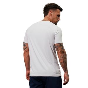 Mens <b>White</b> Graphic Print T Shirt Crew Neck Short Sleeve Athletic Gym Workout Training Casual Sportswear Activewear <b>Tee</b> - Product Image 2