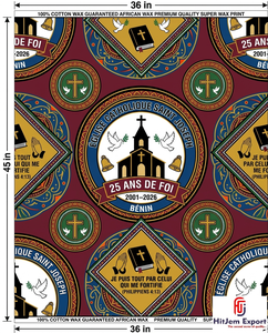 Premium Customized African Wax Print Fabric Supplier Church Anniversary Celebration Convention Textile Manufacturer - Product Image 1