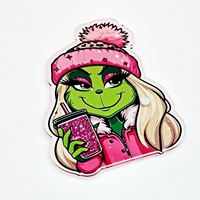 HARL - Nuevas Cajas de Pestañas con Diseño Navideño del Grinch, Placas Magnéticas Acrílicas Resistentes, Suministros para Extensiones de Pestañas