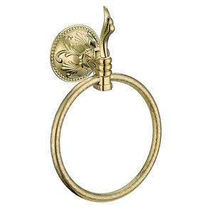 Toallero de Pared de Latón Antiguo con Barra Individual para Toallas, Forma Rectangular, Dimensiones Personalizables para Baño - Product Image 1