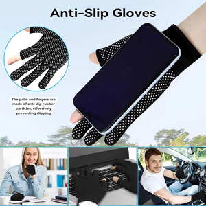 Wholesale Anti Slip Double Sides PVC Dotted <b>Gloves</b> Blue Dots <b>Gloves</b> Dotted Working <b>Gloves</b> PVC Dot Coated CVC <b>Gloves</b> - Product Image 4