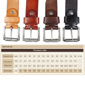 Ceintures en cuir véritable sur mesure OEM de haute qualité, en cuir de vache, cuivre, vintage, décontractées, légères, pour hommes, fabriquées au Pakistan - Product Image 4