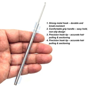 Gancho Profesional Duradero y Reutilizable para Extensiones de Cabello, Aguja de Crochet de Acero Inoxidable, Herramienta de Anillo Micro para Uso Comercial - Product Image 2