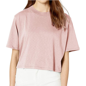 T-shirt crop top ample, écologique, séchage rapide, tendance, faible MOQ, couleur et taille personnalisables, logo. - Product Image 2