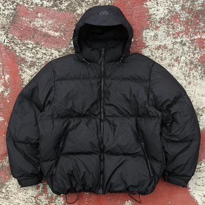Veste matelassée unisexe noire de haute qualité, imperméable et coupe-vent, avec capuche amovible, logo de designer imprimé, personnalisable OEM - Product Image 1