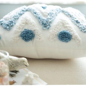 Juego de 2 Fundas de Cojín Cuadradas de Algodón Estilo Boho, Fundas Decorativas para Cojines de Sofá o Cama con Borlas Tejidas - Product Image 4