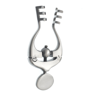 เครื่องมือถ่างเนื้อเยื่อแบบมือถือ Jansen Retractor ขนาด 4 นิ้ว ปลายทู่ 3x3 ง่าม ทำจากเหล็กกล้าไร้สนิมสำหรับผ่าตัด อุปกรณ์การแพทย์สำหรับศัลยกรรมหู คอ จมูก - Product Image 3