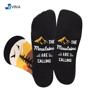 Custom Mountain Hiking Winter Crew <b>Socks</b> Men Cotton Letter Pattern Breathable Daily Use Knitted Logo Funny Saying Standard - Product Image 5