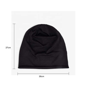 Wholesale Plain Grey Solid Color Cycling Beanie - Soft Knit Thin Cotton Spandex <b>Winter</b> <b>Hat</b> for <b>Men</b> and Women - Product Image 2