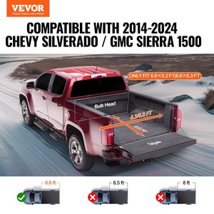 Copertura Avvolgibile per Cassone Compatibile con Chevy Silverado/GMC Sierra 1500 2014-2024, 6.6 x 5.2 ft - Product Image 2