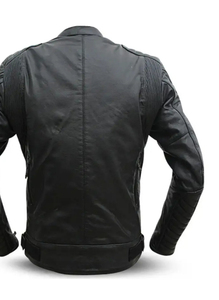 Chaqueta de Motociclista de Cuero Premium, Ropa de Motociclista de Diseño Personalizado, Chaqueta de Motociclista Clásica de Cuero Genuino para Hombre - Product Image 4