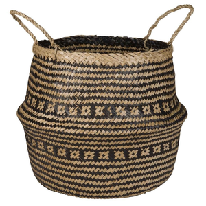 Handmade Luxury Seagrass Coiled <b>Belly</b> <b>Basket</b> Foldable Round Storage <b>Baskets</b> With Handles For Home Decoration Made In Vietnam - Product Image 5