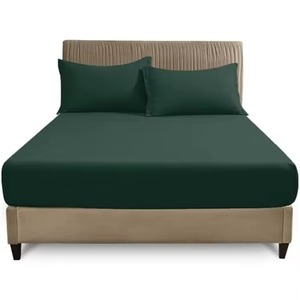 Custom Cotton Fitted Bed <b>Sheet</b> <b>King</b> Queen <b>Size</b> Soft Breathable Hotel Home Bedding Plain Dyed OEM Wholesale Set - Product Image 4