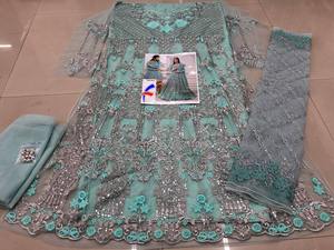 Mode indienne à la mode pour les femmes longue robe Kurti brodée Anarkali avec Dupatta costume de fête de mariage pour les filles - Product Image 6