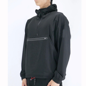 บริการ OEM ราคาขายส่ง เสื้อแจ็คเก็ตกันน้ำสำหรับผู้ชาย เสื้อแจ็คเก็ตกันลมแบบ Anorak สั่งทำได้ ขนาดใหญ่ ระบายอากาศได้ดี - Product Image 5