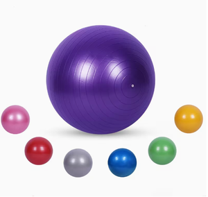 Ballon de yoga en PVC gris lisse HAWK SPORTS INDUSTRIES jusqu'à 4,9 pouces, antidérapant, avec pompe, pour usage universel - Product Image 3