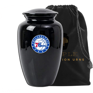 โกศบรรจุอัฐิสำหรับผู้ใหญ่ Philadelphia 76ers ทำจากอะลูมิเนียม ความจุ 220 คิวบิกอินช์ เป็นมิตรกับสิ่งแวดล้อม ฝาปิดแน่นหนา ทนทาน - Product Image 1