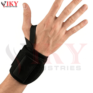 Attelles de poignet de qualité supérieure, blanches, robustes, avec boucle élastique réglable pour la musculation, la gym et le powerlifting. - Product Image 2