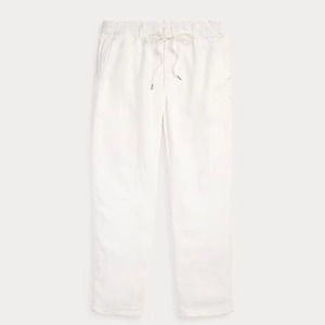 Unisex <b>White</b> Polyester/Nylon Waterproof <b>Cargo</b> Drawstring Pants Plain Dyed Adult Casual Wear - Product Image 1
