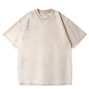 2026 new arrival <b>Men's</b> T-Shirt 230 GSM 100% Cotton Plain Oversized Drop Shoulder Short Sleeve O-Neck Fitted Washed Blank for <b>Men</b> - Product Image 5