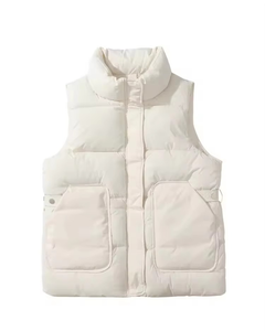 Gilet matelassé à capuche pour homme, en toile, sans manches, coupe-vent, résistant à l'eau, veste d'extérieur pour l'hiver - Product Image 1