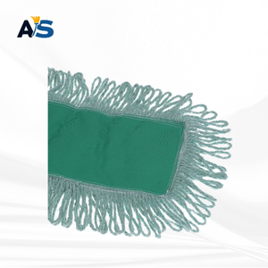 A&S Durable 5x4 Grey Green Dust <b>Mop</b> with Synthetic Cotton Fibers Cut-End Design and Deep Green Backing for Multi-Floor Cleaning - Product Image 1