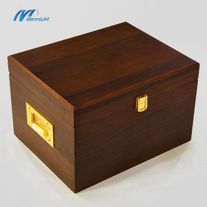 Boîte à bijoux en bois de parfum grande <span class=keywords><strong>caisse</strong></span> de rangement en bois boîte en bois personnalisée avec poignée boîte en bois - Product Image 1