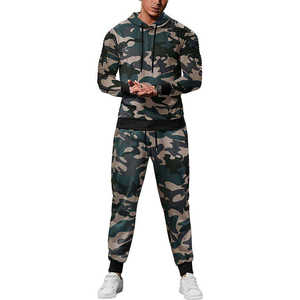 Ensemble de vêtements de travail pour hommes, camouflage, haute visibilité, respirant, certifié CE, sweat-shirt et pantalon, polyester, impression numérique, confortable, tendance - Product Image 1
