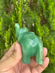 Hand Carved Green Aventurine <b>Elephant</b> Figurine Natural Crystal Decor OEM ODM Wholesale Supplier Environmentally Friendly Feng - Product Image 3