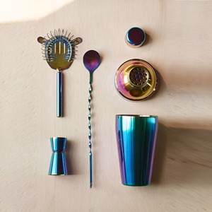 Juego de Accesorios para Bar Estilo Occidental, Juego de Accesorios para Bar y Vino de Acero Inoxidable, Utensilios de Bar con Aspecto Elegante - Product Image 1