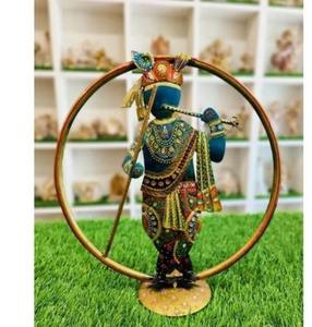 Figura Decorativa Moderna de Krishna en Metal, Adorno de Latón para Mesa, Oficina, Decoración del Hogar e Ideas de Regalo - Product Image 4