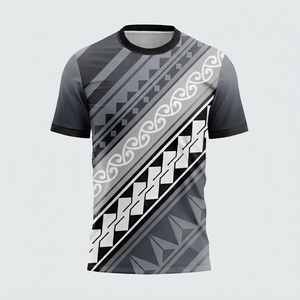 Camiseta de Hombre con Diseño Tribal, Estilo Urbano, Tejido Técnico Estampado, Corte Regular, Logotipo Personalizado, Nueva Llegada, Alta Calidad - Product Image 4