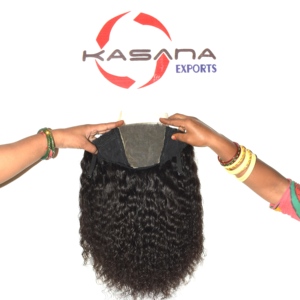 Perruque Lace Front en Cheveux Indiens Bruts, Cheveux Vierges Premium, Noir Naturel, Lisses, avec Double Trame Faite à la Machine et Ligne de Cheveux Pré-Pluckée - Product Image 4
