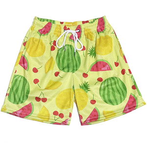 Shorts de sport unisexe personnalisés en maille soyeuse de luxe, imprimés par sublimation sur toute la surface, mi-cuisse, pour entraînement, basketball, gym et streetwear - Product Image 1