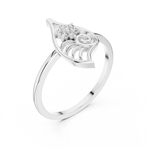 Bague de promesse de créateur 10K en or avec centre en moissanite - Product Image 4