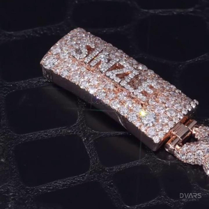 Dvars DBM-05เพชรอินฟินิตี้คิวบาเชื่อมกำไลข้อมือ Moissanite CROSS 925เงินสเตอร์ลิงชุบทอง gci gidgl ได้รับการรับรอง - Product Image 5