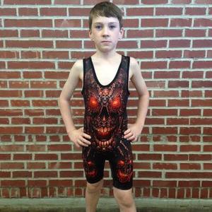 Ropa Deportiva de Compresión Sublimada para Lucha Libre, Singlet Ajustado sin Mangas de Poliéster con Estampado de Letras, Elástico y sin Costuras - Product Image 5