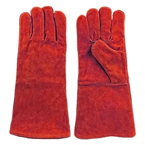 Wholesale Cowhide Split Leather Heat & <b>Fire</b> Resistant Welding Gloves with CE Certified Safety Cuff Durable Construction - Product Image 4