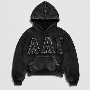 Sweat-shirts à capuche personnalisés pour hommes, effet délavé, broderie, coton lourd, streetwear, fabricant OEM, marque privée - Product Image 1