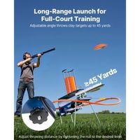 Lanceur automatique de cibles en acier à angle réglable, portée maximale 45+ yards, pour 28 cibles de tir (pigeons et clay)