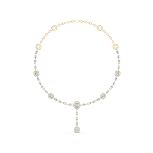 Collar de Diamantes con Corte Ovalado Chapado en Oro Rosa de 10K, Edición Signature Royale para Mujer, Crownline Icona Luxe Grand - Product Image 1